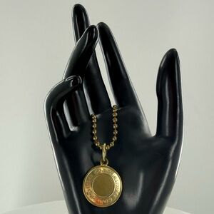 Coach Gold Round Bag Tag